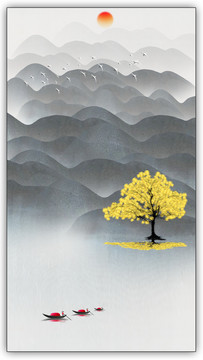 禪意山水畫