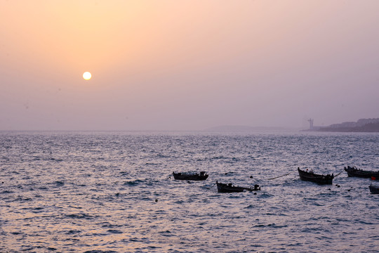 海上夕阳素材