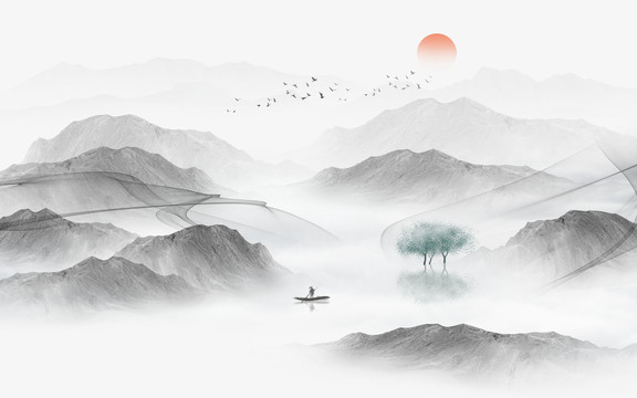 水墨山水畫