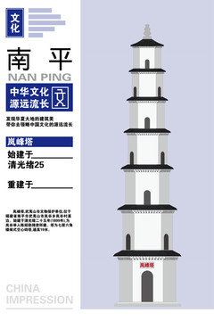 中国福建南平岚峰塔