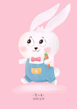 动物角色儿童插画形象兔子卡通