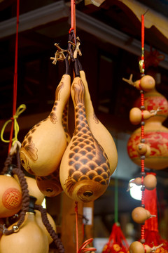 中国传统工艺品烙画鱼葫芦