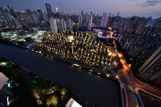 上海天安千树城市风光夜景