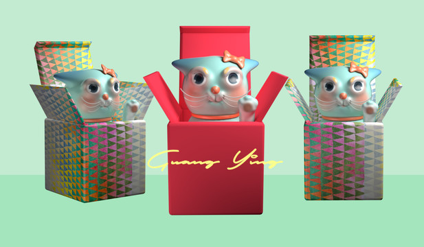 3D招財貓ip形象