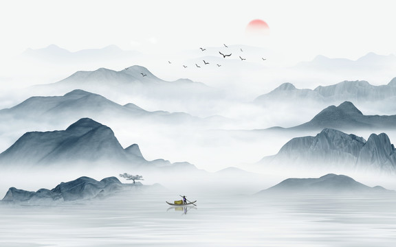 水墨山水畫