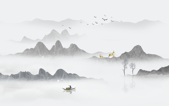 水墨山水畫