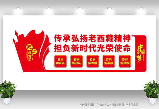 老西藏精神背景墻