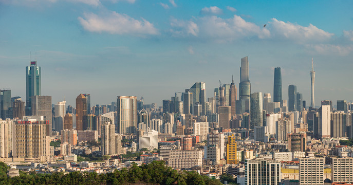 广州珠江新城建筑与中信大厦风景