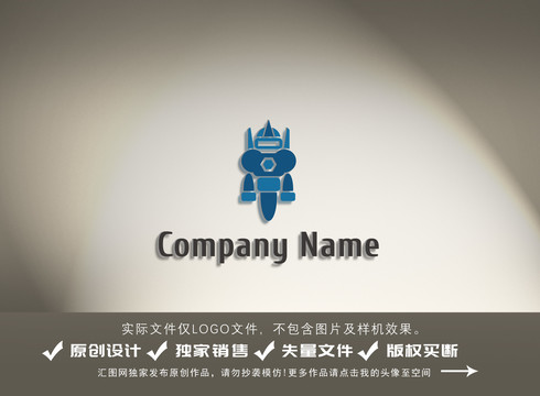 机器人卡通logo