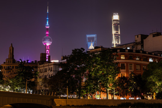 上海苏州河夜色