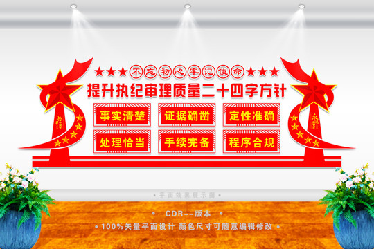 執(zhí)紀(jì)審理辦案方針展板