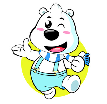 卡通北極熊