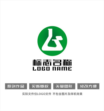 GJ字母标志实验科技logo