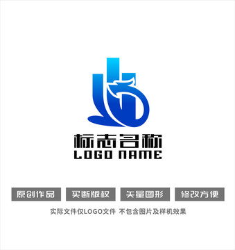 bw字母标志龙建筑logo