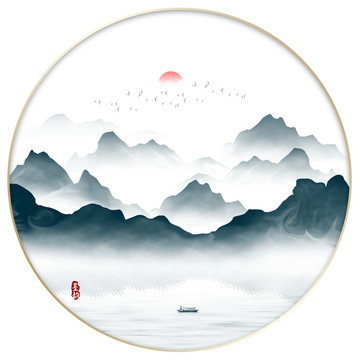 水墨山水画