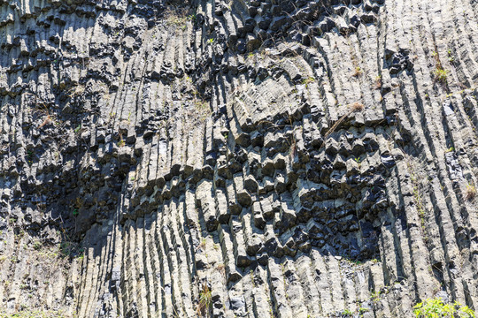 火山岩玄武岩柱状节理纹理背景