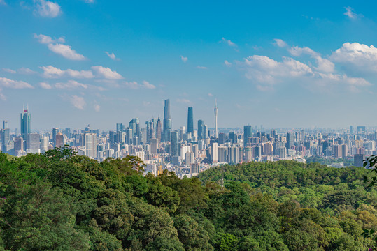 白云山与广州全景