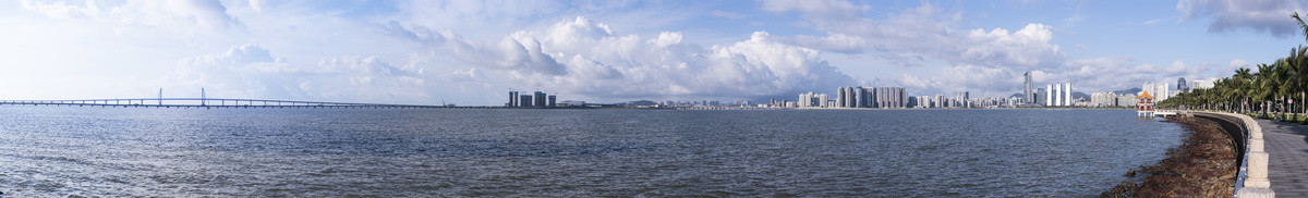 港珠澳大桥连接城市超大全景图