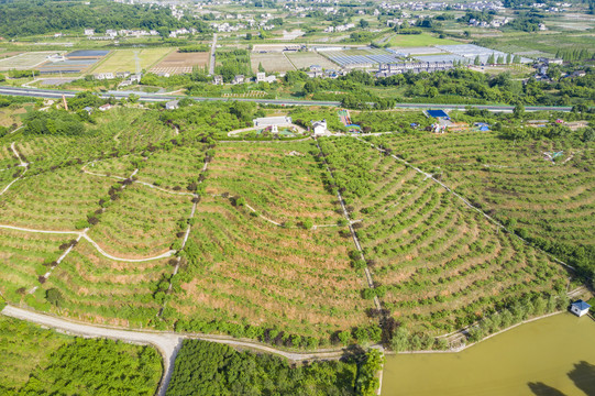 丘陵山区乡村航拍