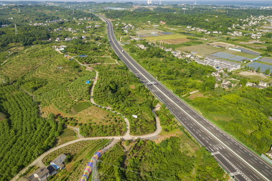 高速公路航拍