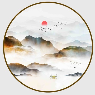 现代山水画