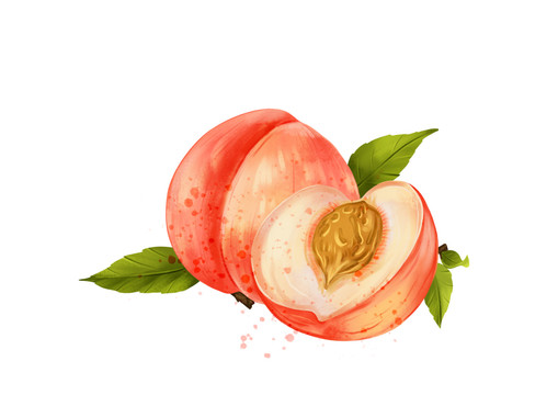 水蜜桃插畫(huà)果酒包裝