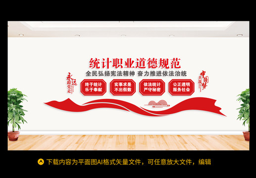 統(tǒng)計文化墻