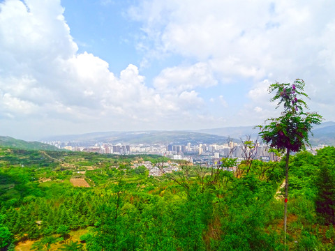 蓝天青山