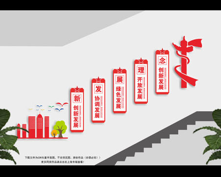 新發(fā)展理念樓梯文化
