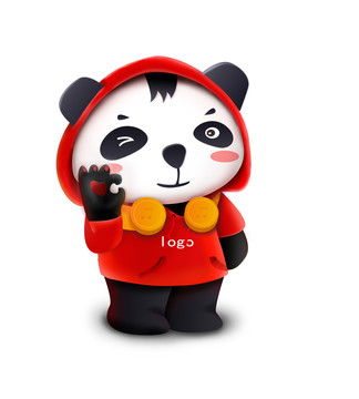 熊猫小子吉祥物logo