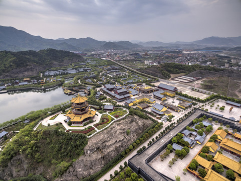 浙江东阳横店新圆明园航拍