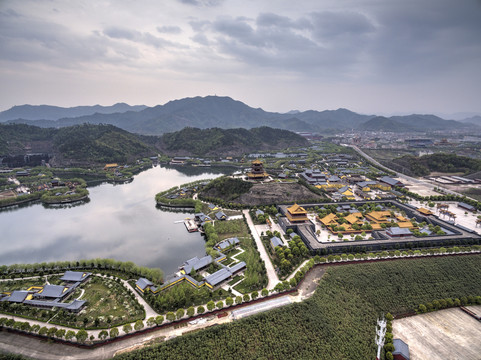 浙江东阳横店新圆明园航拍