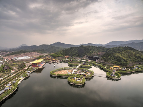 浙江东阳横店新圆明园航拍