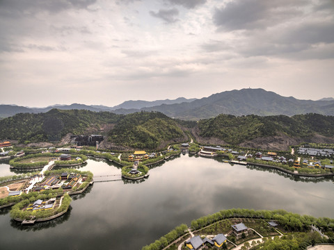 浙江东阳横店新圆明园航拍