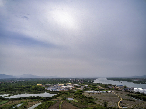 浙江兰溪明亚家庭农场航拍