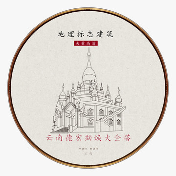 云南德宏勐煥大金塔