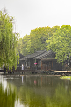 烟雨江南古镇