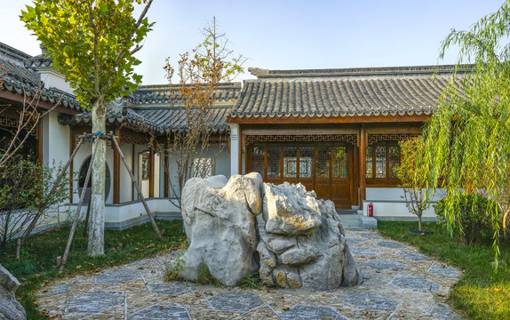 中式庭院大画幅