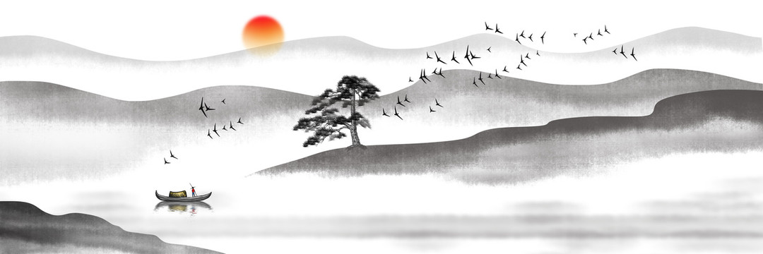 意境寫(xiě)意山水畫(huà)