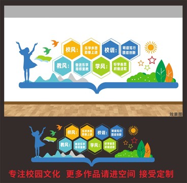 學(xué)校三風(fēng)一訓(xùn)文化墻