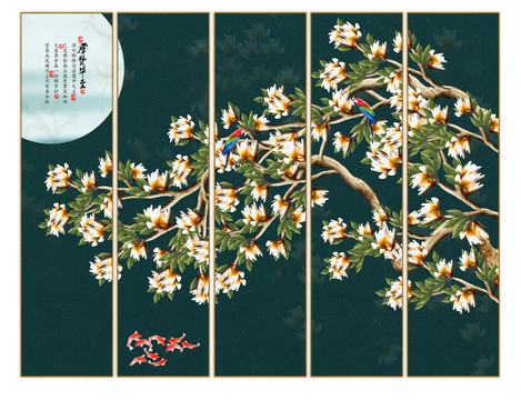 花鳥背景墻