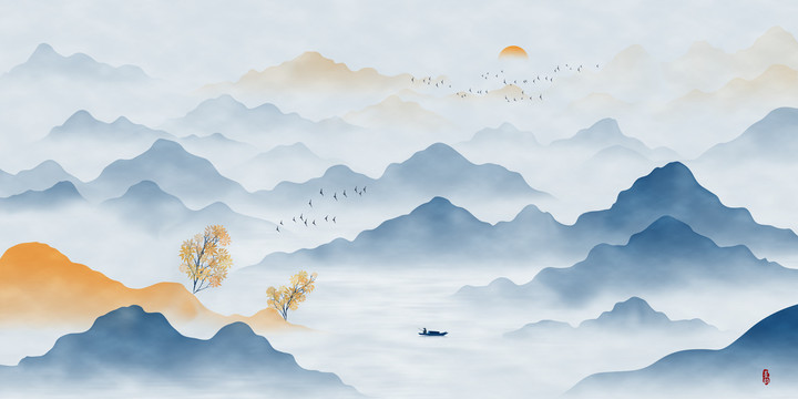 新中式山水畫