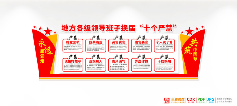 十個嚴(yán)禁文化墻
