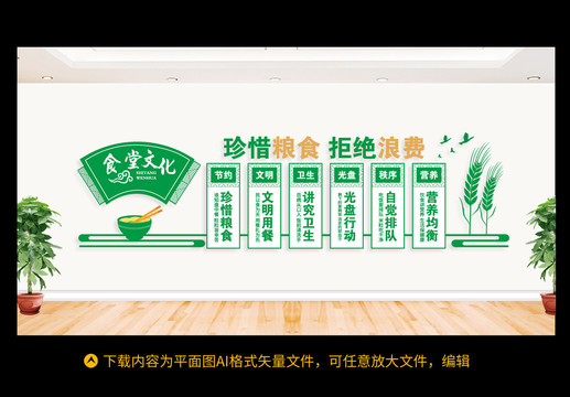 食堂文化墻