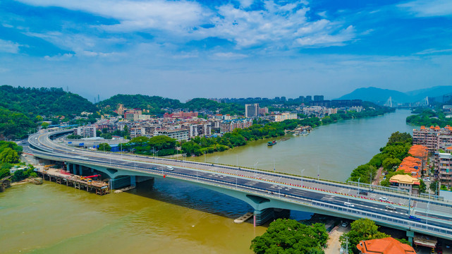 福州洪山桥航拍全景