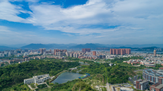 福州大学城航拍全景