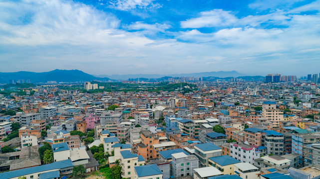 闽侯沙堤村全景航拍