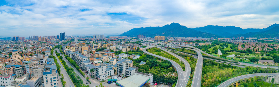 闽侯沙堤村全景航拍