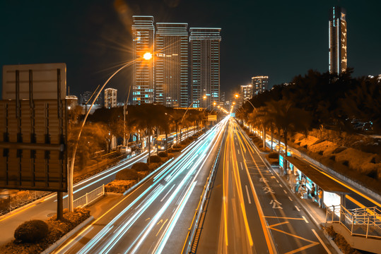 厦门湖滨西路夜景