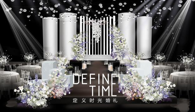韓式簡(jiǎn)約高級(jí)紫色白色